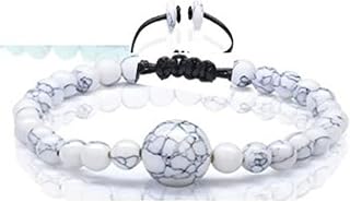 Pulsera de cuentas hecha a mano de piedra natural brillante con cuentas de ónix negro, pulseras de tamaño ajustable, joyería de muñeca trenzada