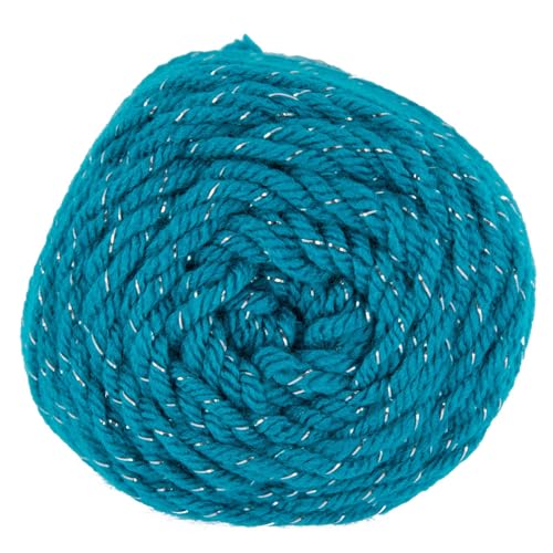 Image of Hobby Lobby Metallic I Love This Yarn, 742 Peacock | 4 Medium Weight, Acrylic & Metallic Polyester, 252 Yards Per Skein