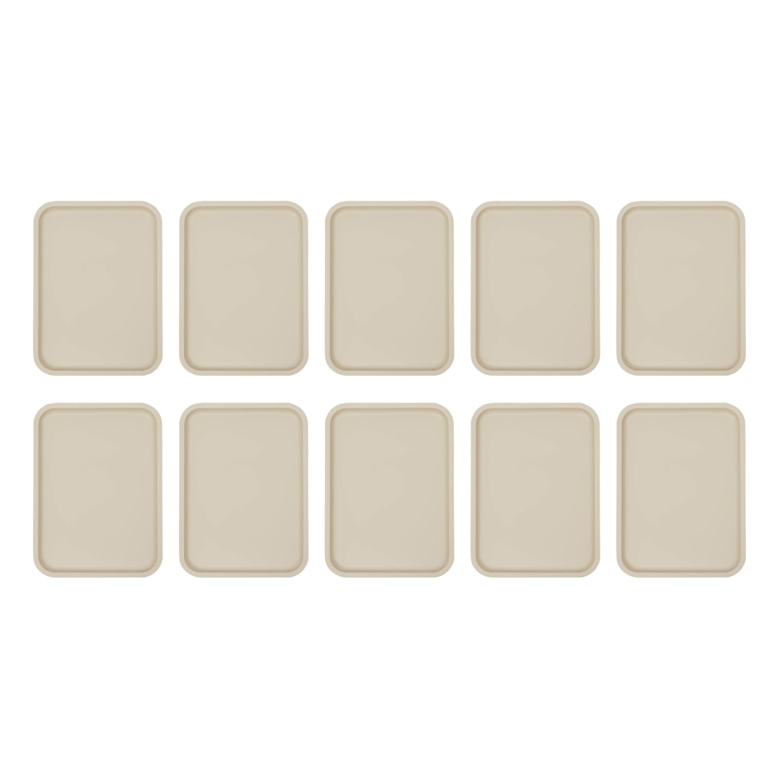 24 vassoi per fast food, vassoi da portata per ristoranti, caffetteria, 37,5 x 28 x 22,5 cm, PP di alta qualità per gastronomia, hotel, ristorante, caffetteria, grande cucina (kaki)