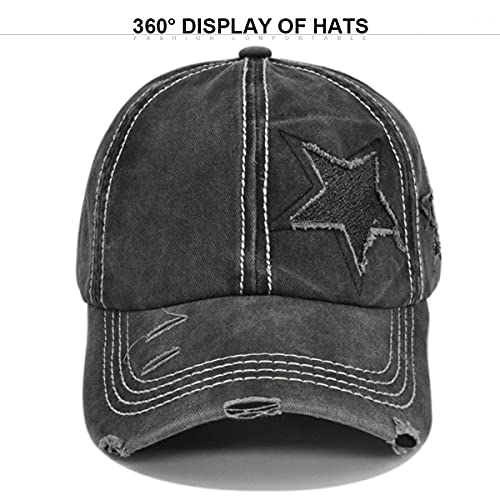 ProMindFun Womens Pony Hat High Ponytail Baseball Cap Girls Messy Bun Caps Camouflage Trucker Bad Hair Day Adjustable Dad Hat - Image 4