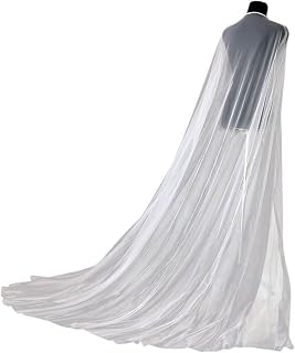 Women's Simple Wedding Dress Shoulder Cape Veil Tulle Church Bridal Cape for Wedding