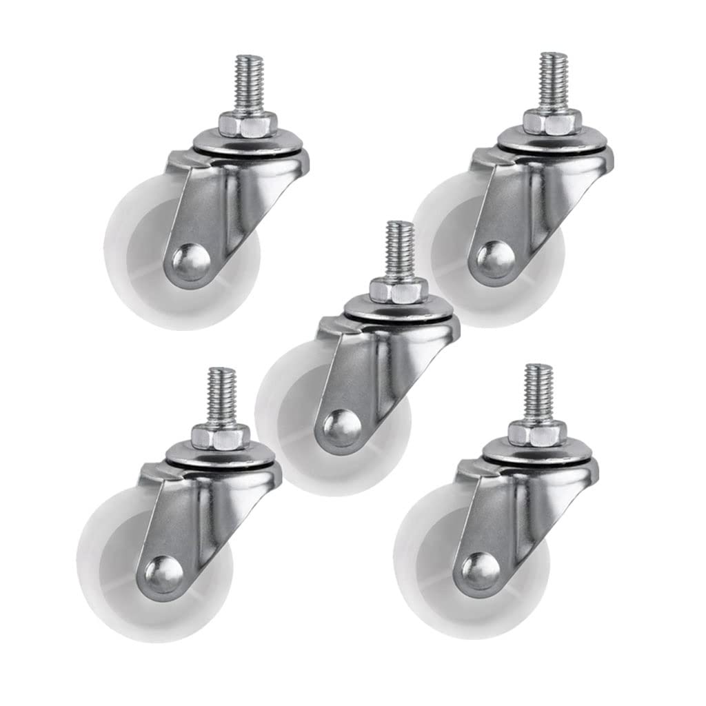 Roulette vis universelle M6 filetée PGNEX avec rouleau PP de 4 cm de diamètre