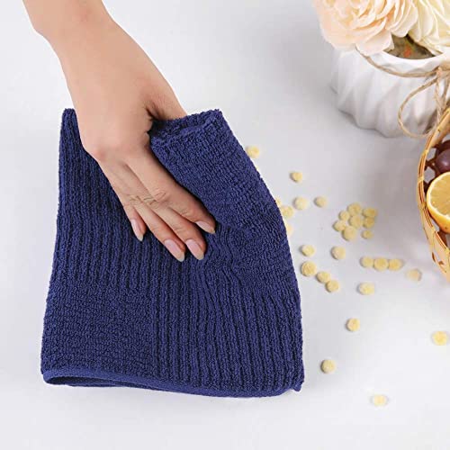 Anyi Navy Dish Towels For Kitchen, Absorbent Cotton Kitchen Towels For Drying Dishes, Terry Tea Towels For Cleaning Set Of 3, 16X26 Inches #TOP3