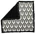 Dear Baby Gear Baby Blankets, Antlers on Grey, Black Minky, 32 Inches by 32 Inches