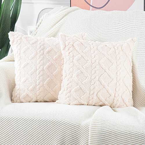 MADIZZ Soft Plush Fleece Throw Pillow Covers #TOP22