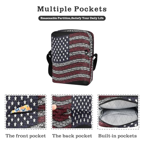 Usa State Flag American messenger bags crossbody bag men Cross Body Purses Adjustable Strap for Shopping outdoor sports2