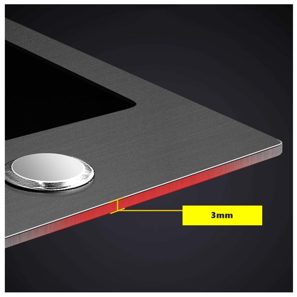 Edelstahlspüle Quantum 75x45cm revolutionär und stilvoll mit Nanotechnologie (Schwarz)