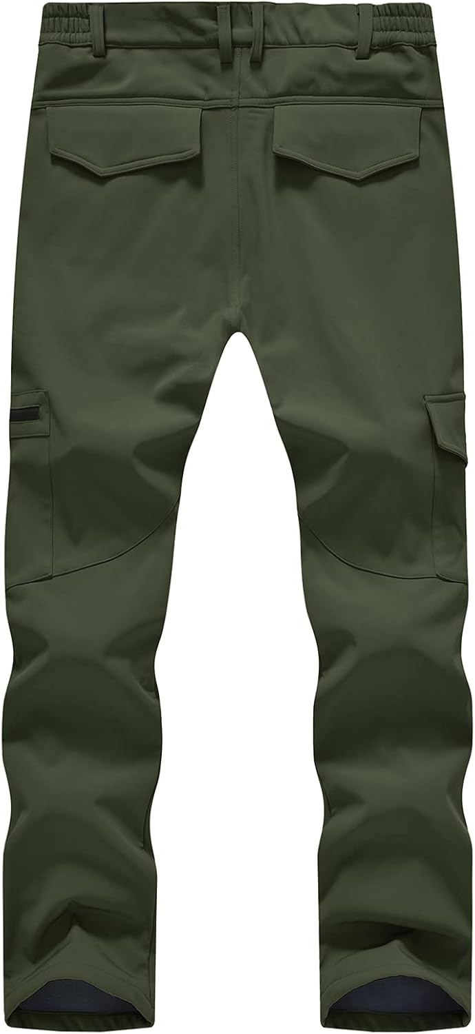 Gopune Mens Snow Ski Waterproof Softshell Pants Outdoor Cargo Hiking Pants - Image 2