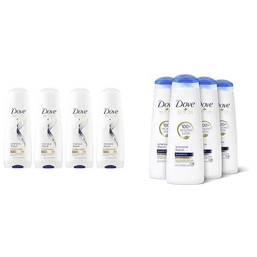 Dove Nutritive Solutions Champú y acondicionador para cabello seco o dañado (paquete de 4 unidades cada uno)