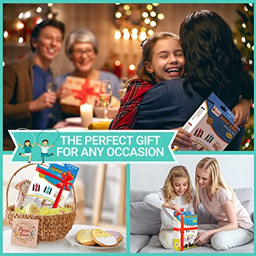 2 Pack Jump Rope For Kids - Easily Adjustable With Anti-Slip Handles, Plus 2 Activity Books (Pvc) #TOP6