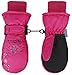 SimpliKids Girl's Thinsulate Waterproof Snowboarding&Ski Mittens Gloves,XS,Rose