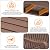 Psilvam Outdoor Bench, 2-Person Poly Lumber Patio Bench, All-Weather Garden Bench Rot-Resistant, Suit for Garden, Porch and Park (Brown)