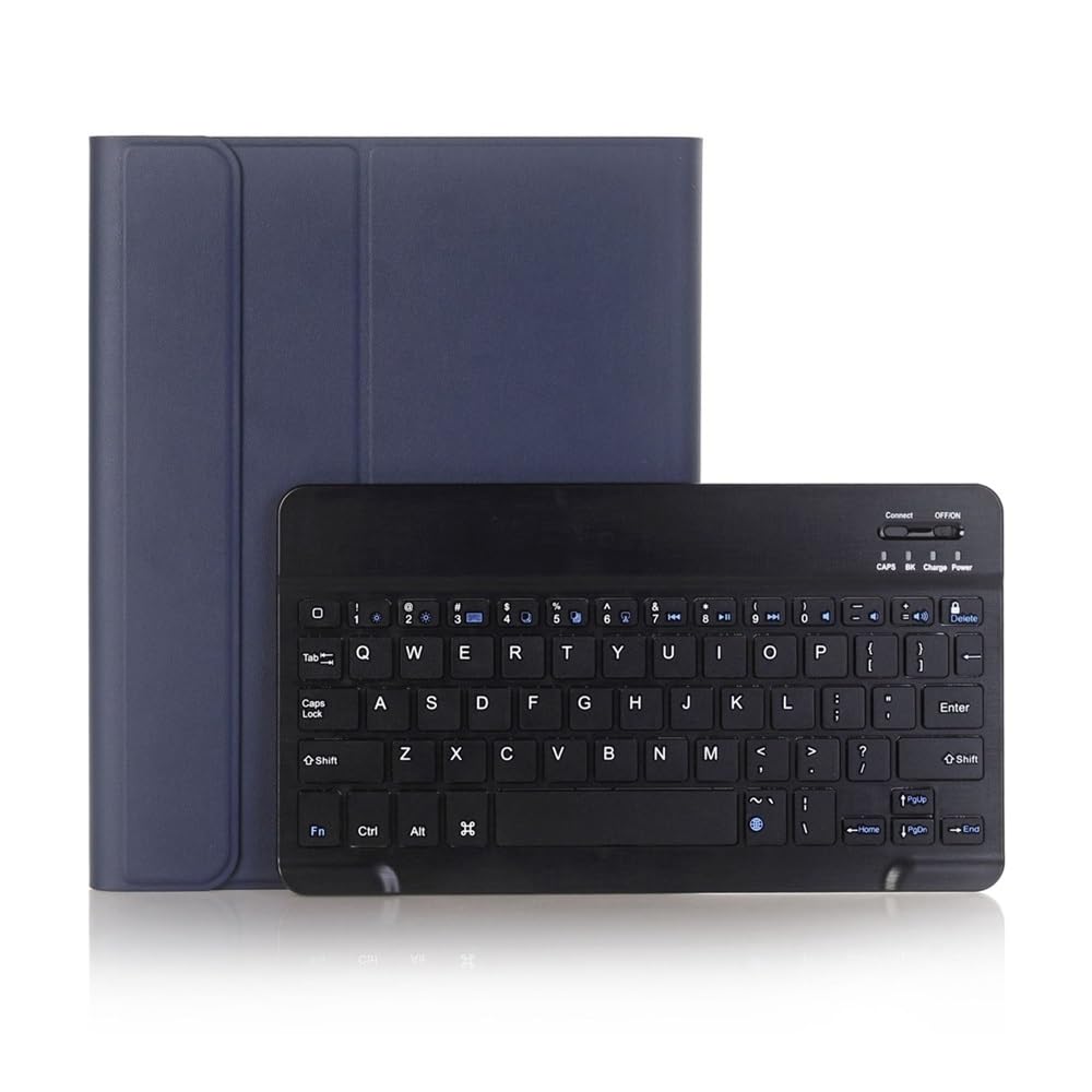 Funda teclado iPad 11.ª generación retroiluminada con ratón inalámbrico azul 8
