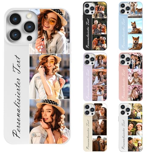 LQGBFCLK Funda Personalizada con Foto Imagen para iPhone 15, Carcasa Personalizable con Foto o Texto, Carcasa de TPU Flexible, Anti-Rasguños y Antigolpes Personalizado Cover (Multicolor)