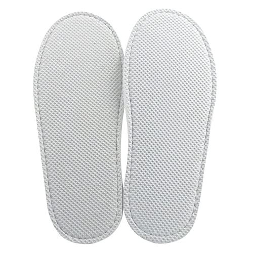 JOMIX Gäste Hausschuhe 2 Paar Gästehausschuhe Set Unisex Waschbare Frottierslipper Frottee Badeschuhe Reisen Hotel Pantoffeln Rustchfeste (02 Weiß 2 Paar Größe Klein 2 Nummer, 38 EU)