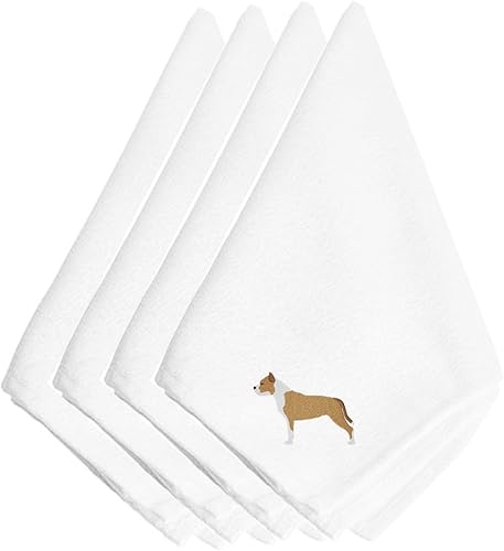 Miniatura 8 de Caroline's Treasures BB3424NPKE - Juego de 4 servilletas bordadas con pastor alemán, lavables, suaves, duraderas, servilletas de mesa para hotel,