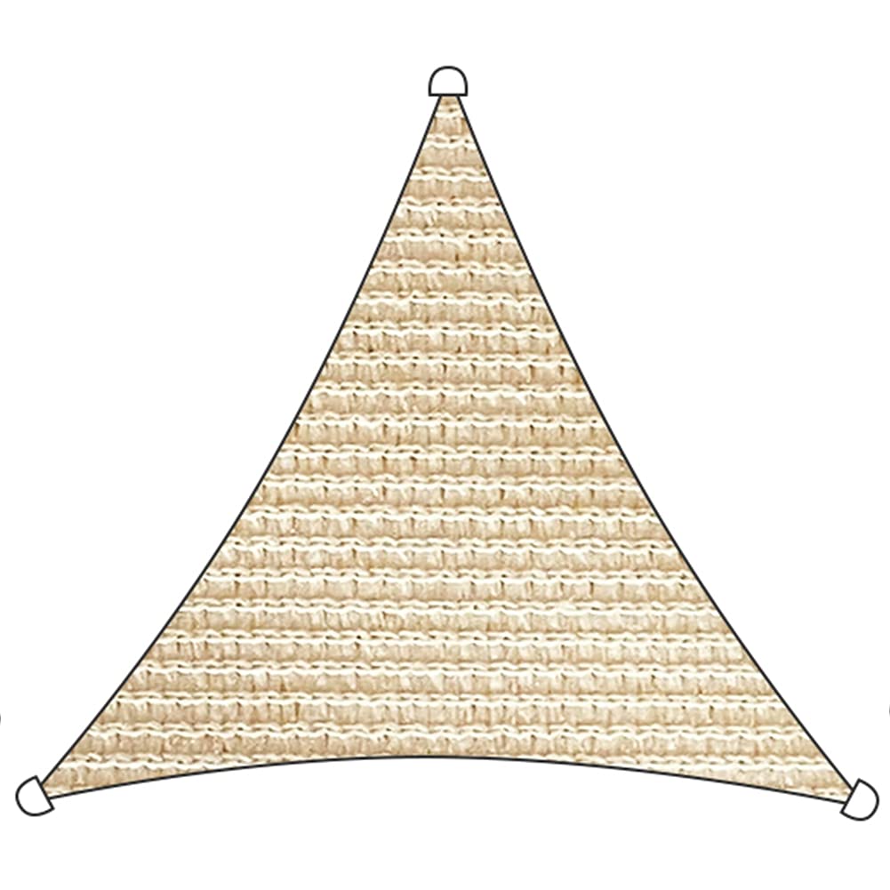 Voile d'ombrage triangulaire contre la chaleur et les UV vert 3m