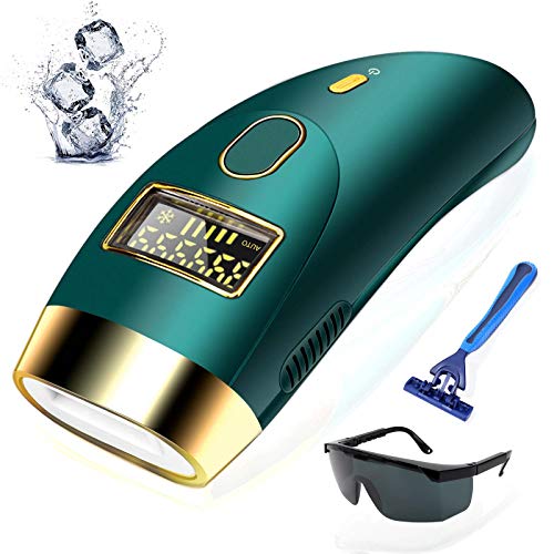 Zarlbol Permanent IPL Hair Removal for Women and Men, 999,999 Flashes Automatic Ice Compress/Painless Laser Hair Removal Device for Bikini/Legs/Facial/Armpits/Arm/Body