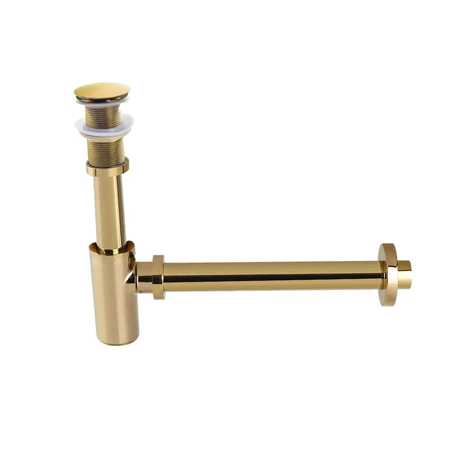 1 pièces or salle de bain bassin bouteille piège évier Siphon tuyau Kits remplacement Pop Up bouchon toilette lavabo Drain Pour Bain(Gold set No hole)