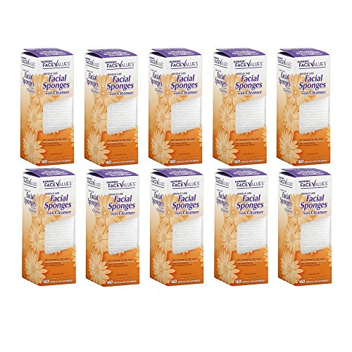Harmon Face Values 40-Count Cleanser Facial Sponges (10 Pack)