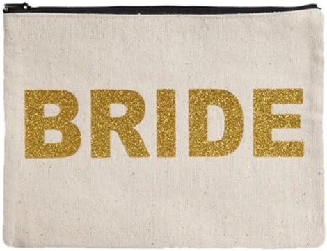 Bride Pouch, Glitter Gold