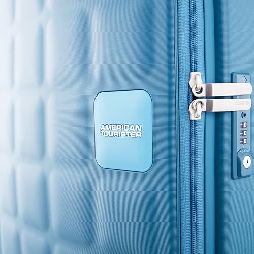 Image of American Tourister Bitbloc | Check-in Trolley Bag (79.5 cm) | 106 Ltrs | 360 8 Wheel Spinner | Hard Case | Recessed TSA Lock | 3 Years Global Warranty | Teal