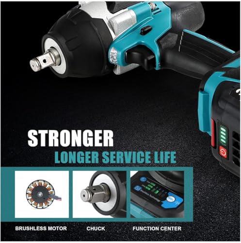 Image of KAITO Pro Series 850Nm Cordless Impact Wrench 1 /2 Inch | 48V Brushless Motor | 3500 RPM High Torque Impact Gun | Dual Battery & Fast Charger | Auto Stop | Car Tyre Removal & Garage Tool