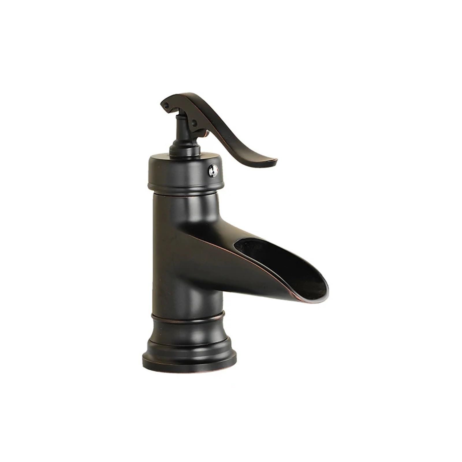 DFGHNBVC Antique Basin Faucets Black Bronze Waterfall Faucet Bathroom Sink Taps Single Lever Hot And Cold Water Mixer Taps,Kitchen Sink Faucet,Onecolor-Short