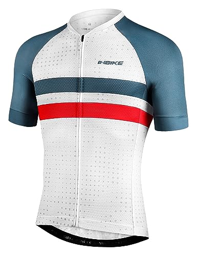 INBIKE Maillot Ciclismo Hombre Verano Camisetas Bicicleta Montaña Ropa MTB Transpirable con Bosillos Equipación de Ciclista Traje Bici Blanco JS010 M INBIKE Maillot Ciclismo Hombre Verano Camisetas Bicicleta Montaña Ropa MTB Transpirable con Bosillos Equipación de Ciclista Traje Bici Blanco JS010 M