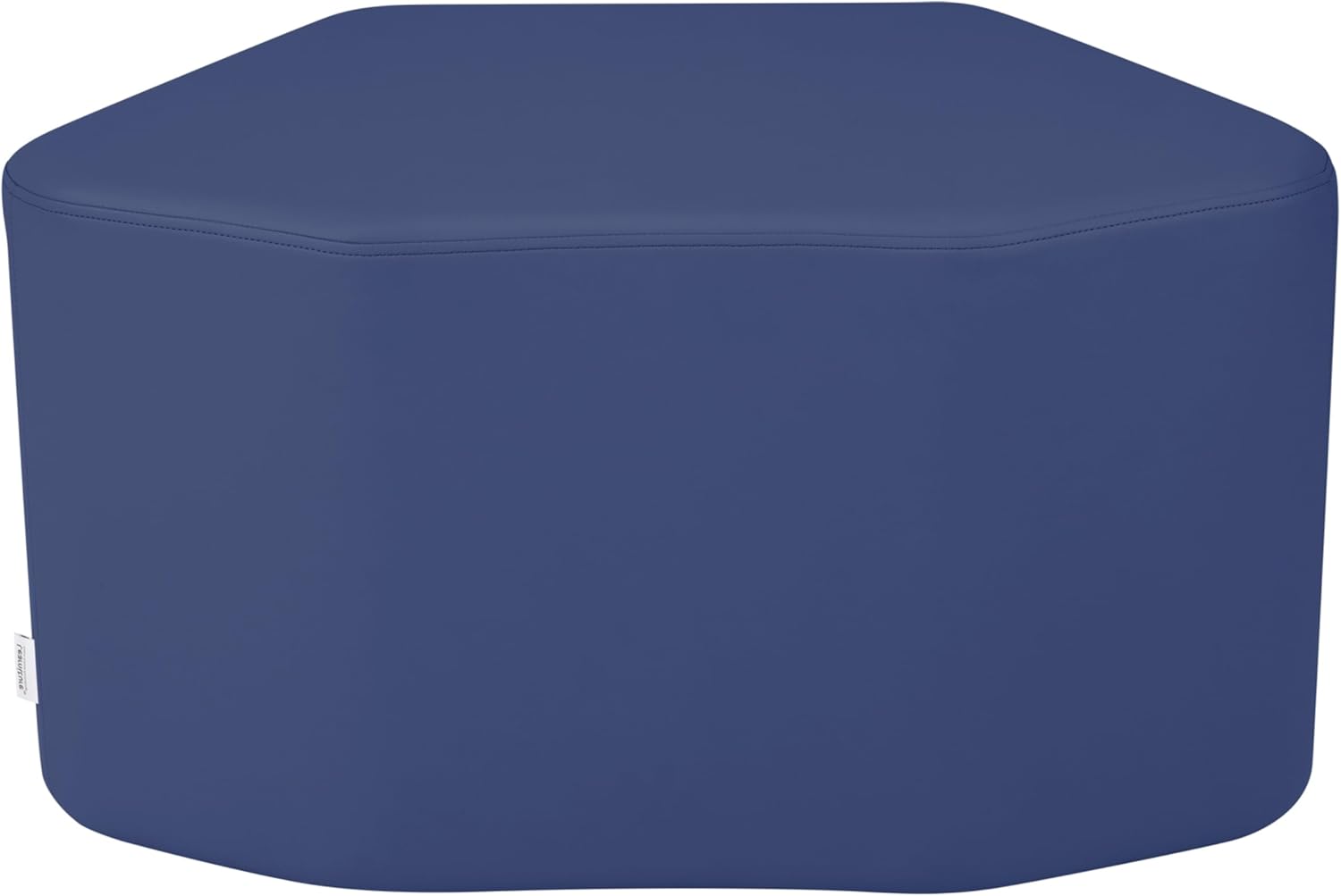 FDP Pro Series Petal Accent Ottoman (18" Height); Hand Upholstered Commercial Furniture for Hotel Lobby, Office, Restaurant, Home and More; Collaborative and Configurable Seating - Navy