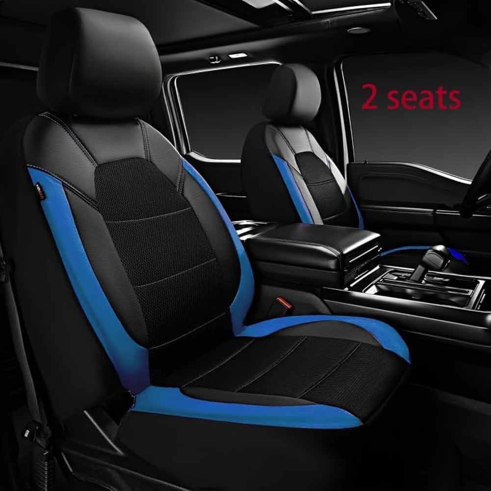 2 Piezas Fundas Asiento Coche para Ford Transit Courier I 2014-2023 2024 2025 2026, Juego Fundas Cubreasientos Protectoras Fundas Asientos Delantero Cómodo Transpirable,C/Blue