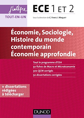Télécharger ECE 1 ET 2 - Economie, Sociologie, Histoire du monde contemporain, Economie approfondie: Economie ap Livre eBook France