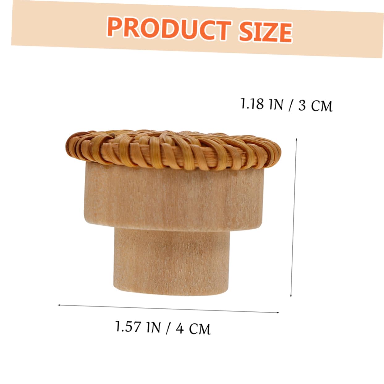 SHINEOFI 3 Set Manico Della Testa Di Funghi Vimini Maniglie Decorative Del Comò Pomoli Per Porte Interne Comò in Rattan Maniglie Per Armadi E Cassetti Pomelli Per Mobili Di Legno 4 Pezzi*3