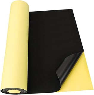 Neoprene Sponge Foam Rubber Roll Sheets Adhesive 15x60x1/16 inch for DIY/Cosplay Padding/Crafts/Gaskets/Lining - Multi-Function Soundproof Waterproof Easy to Cut Closed Cell Self Adhesive Rubber Foam