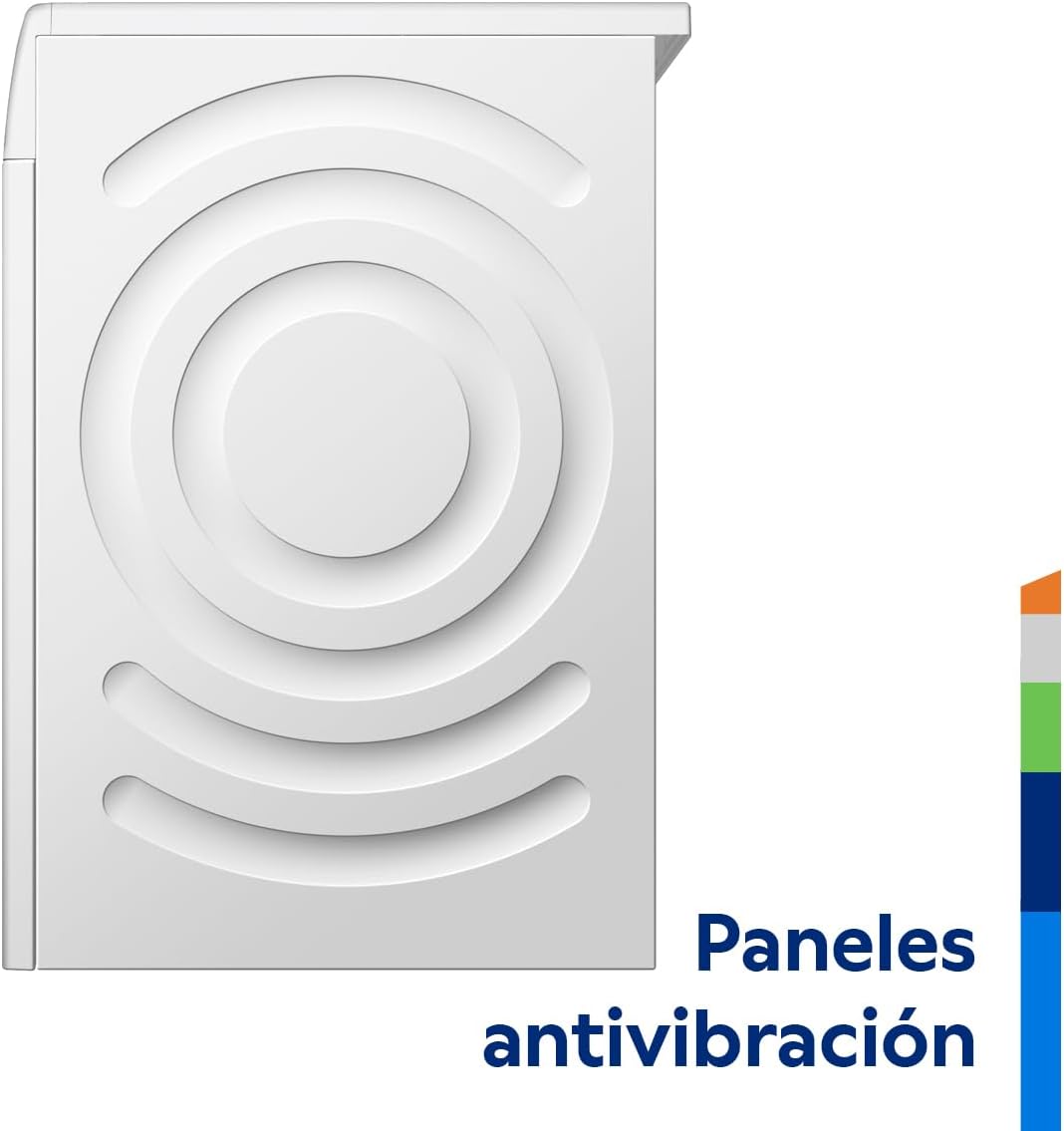 Image showing the anti-vibration side panels of the washing machine