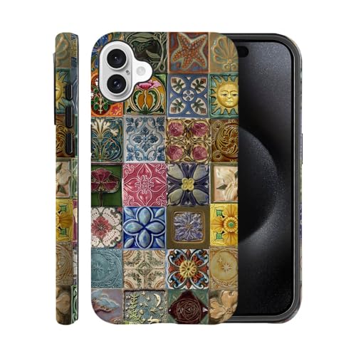 Case for iPhone 16,Fits Frosted Case Design for Girl Women,Boho