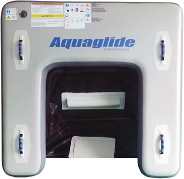Aquaglide Swimstairs Inflatable Lakefront Boarding Platform Floating Water Access Ramp with Soft Steps & Grab Handles for Residential Waterfront Use