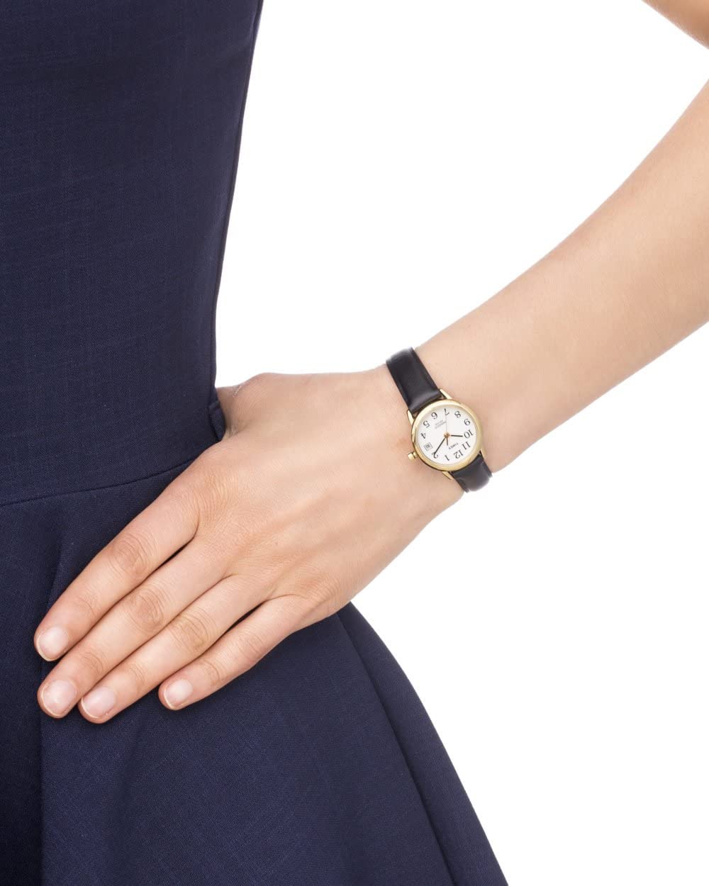 Timex Women's Easy Reader Date 25mm Leather Strap Watch