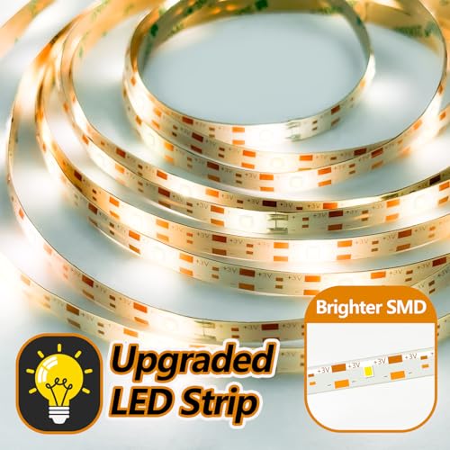 Tira de luces LED solar blanca cálida para exteriores miniatura 3