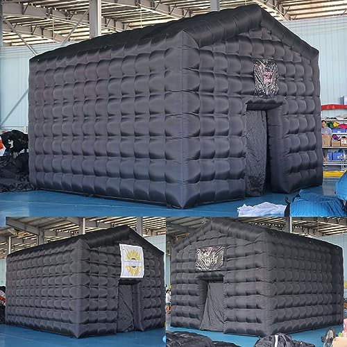 Sayok Led Inflatable Air Cube Tent Inflatable Black Tent House Inflatable Disco Light Nightclub Tent For Party Event Show Business/Private Use(18Ft X 16Ft X14Ft) #TOP2