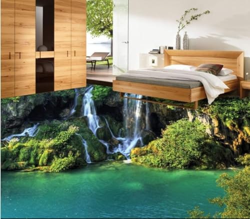 Wandbilder 3D Effekt 3D-Pvc-Bodenbelag, Individueller 3D-Badezimmerboden,...