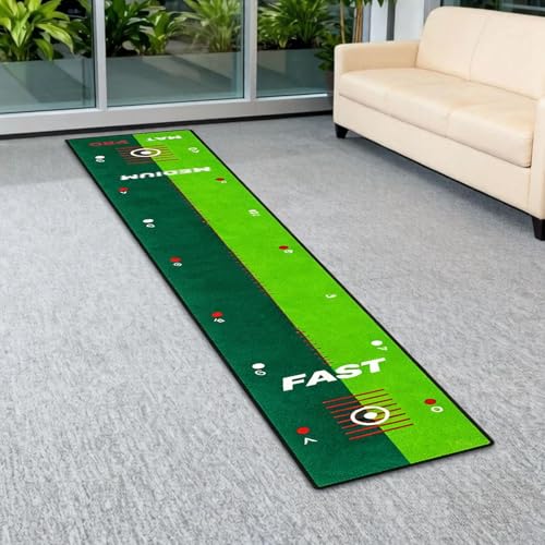 Tapis de putting green golf 30x249cm pour progresser au bureau