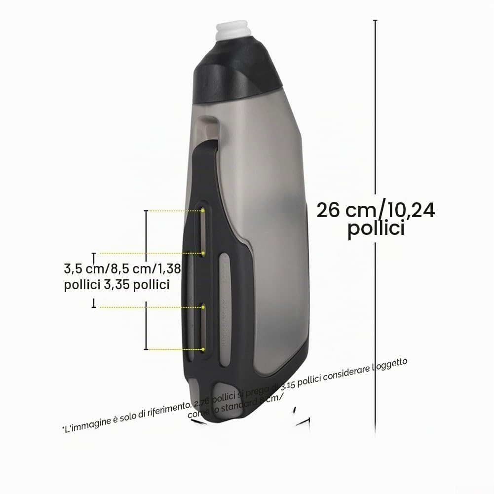 Borraccia aerodinamica da 600 ml per bici con plastica PP5, beccuccio in silicone e gabbia in fibra di carbonio, con viti per montaggio sul telaio (1 pezzo)