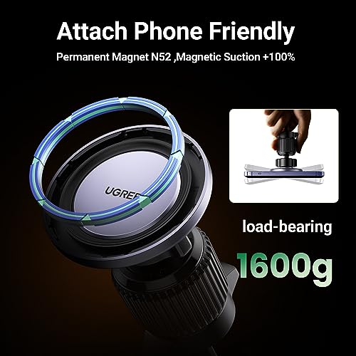 UGREEN-for-Magsafe-Car-Phone-Holder-Magnetic-Phone-Mount-Strongest-Magnet-Compatible-with-iPhone-15-14-13-12-Pro-Max-Plus-Mini-Air-Vent-Clip-Cell-Phone-Holder