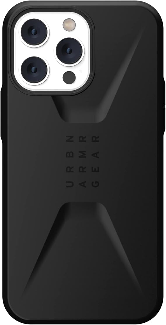 URBAN ARMOR GEAR UAG Designed for iPhone 14 Pro Max Case Black 6.7 Civilian Sleek Ultra Thin Slim Impact Resistant Dropproof Protective Cover Compatible with Wireless Charging
