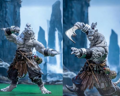 Image of RAYGE3LOV FuRay Planet Blade Master Weng White ver 1 /12 Scale Figure 8.5in Furry Action Figures,Furay Series weretiger wave5 weretiger,Orcs,Beastmen(White ver Special Editions)