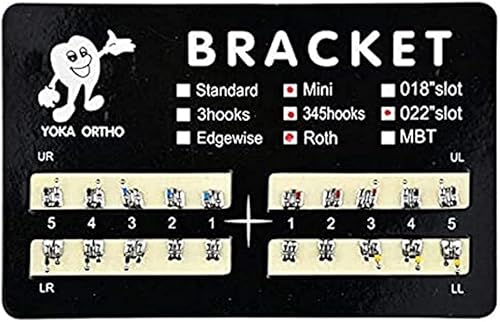 Miniatura 1 de 10 paquetes de soportes de ortodoncia de dientes de metal soportes de acero inoxidable mini Roth 022 ganchos 3-4-5 para tratamiento de ortodoncia