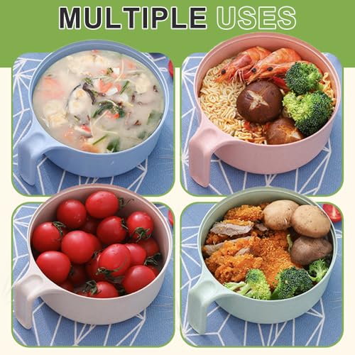 Image of BAUFIX Microwave Ramen Bowl with Lid, 2025 New Noodles Bowl Set with Chopsticks, Spoon, Fork, Portable Cooker for Dorm, Home, Office (Green)