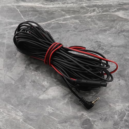 Image of ECSiNG 10m Car Camera Extension Cables 2.5mm Male to 4 Pin Backup Camera Cord Dash Cam Reverse Camera Extension Cables for Car Truck Motorhome Bus Van Black