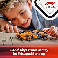 LEGO City F1 Driver with McLaren Race Car Toy - Model Car Building Toy Kit for Kids, Boys and Girls, Ages 6+ - F1 Collectible for Fans - with a Driver Minifigure - Gift Idea for Birthdays - 60442 — image 2